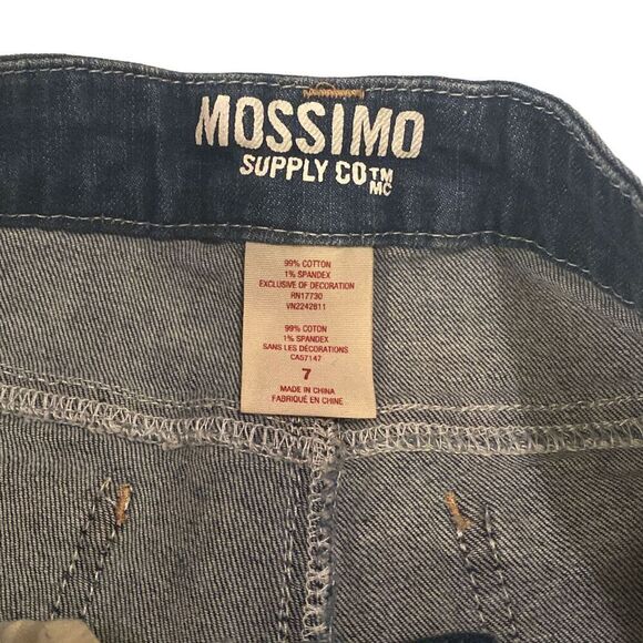 Mossimo Supply Co Lace embroidered detailed Cut off Jean shorts Size 7 - Picture 3 of 5